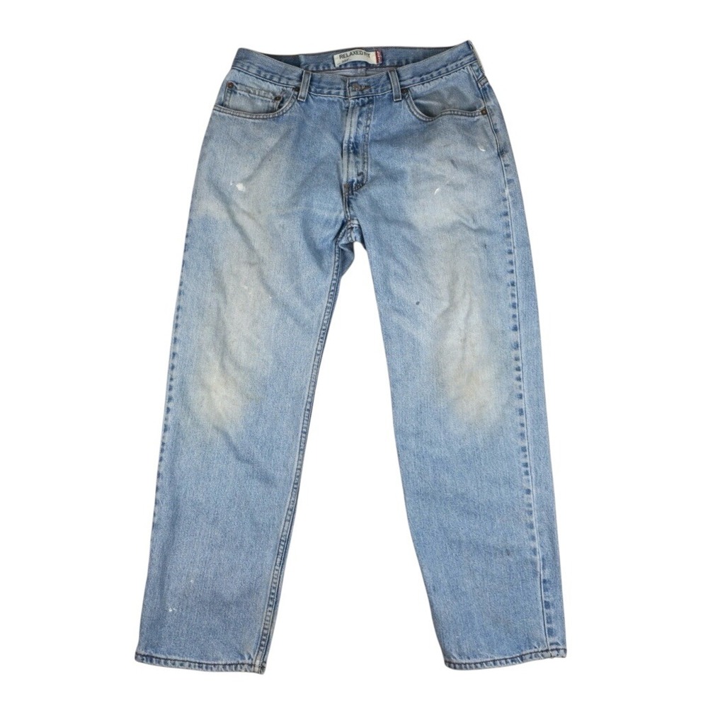 Y2K Levi's 550 Jeans Men's 31.5x28.25 Blue Relaxed Fit‎ Distressed Denim 00s